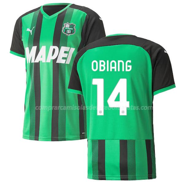camisola sassuolo calcio obiang equipamento principal para 2021-22