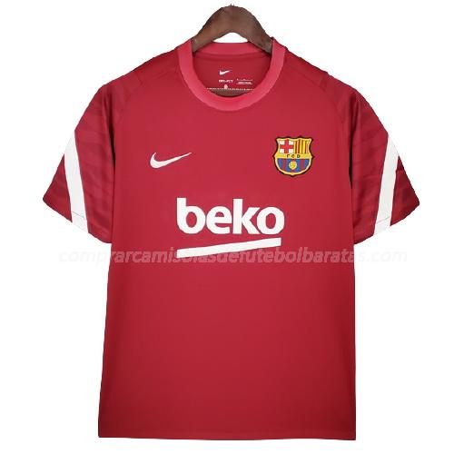 camisola training barcelona vermelho 2021-22
