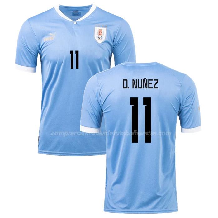 camisola uruguai d. nunez copa do mundo equipamento principal 2022