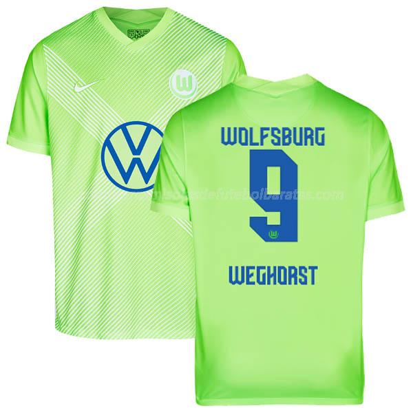 camisola wolfsburg weghorst equipamento principal para 2020-21