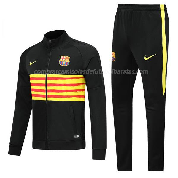 casaco barcelona preto amarelo 2019-2020