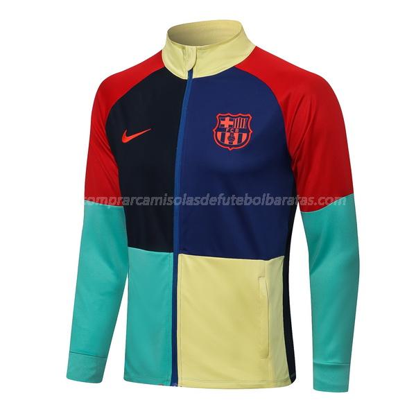casaco barcelona top multicolorido 2021-22
