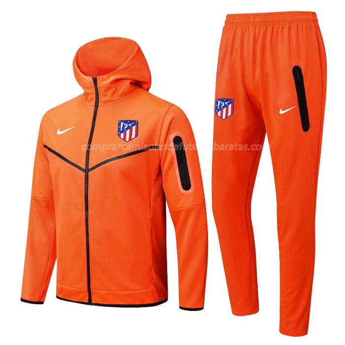 casaco com carapuço atlético de madrid 22125a1 laranja 2022-23