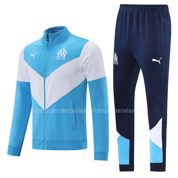 casaco olympique de marsella 08g45 branco azulado 2021-22