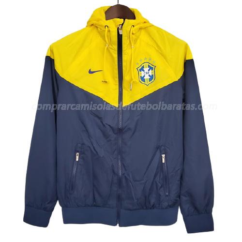 casaco windrunner brasil azul amarelo 2021-22