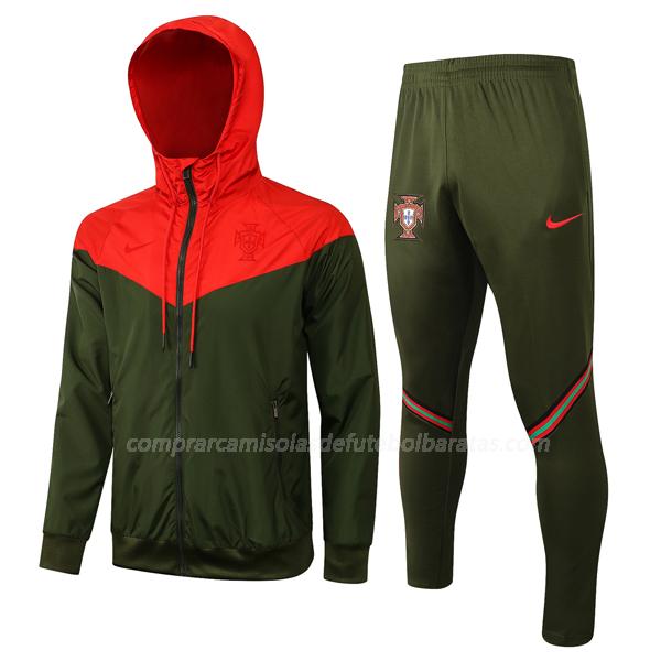 casaco windrunner portugal vermelho verde 2021-22