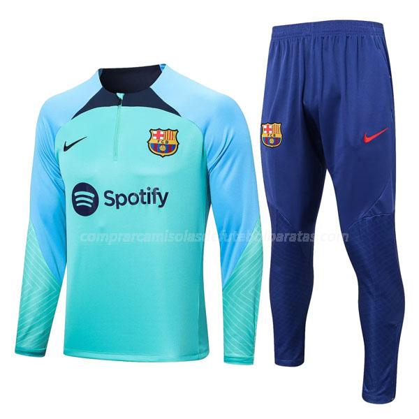 sweatshirt barcelona 22117a1 verde azul 2022-23