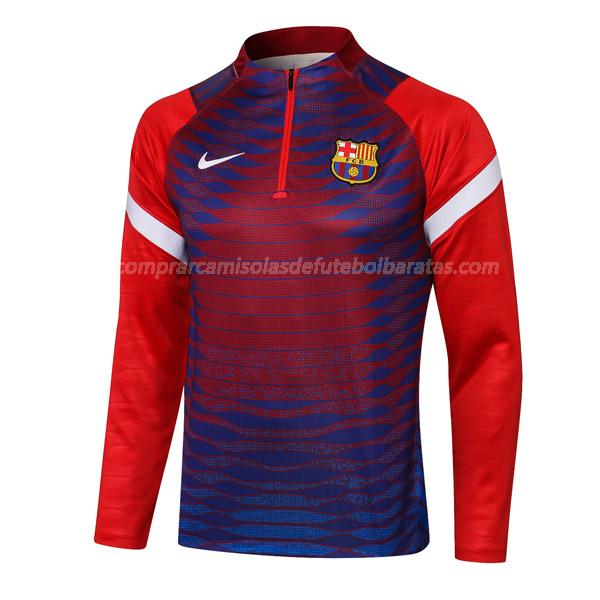 sweatshirt barcelona top vermelho 2021-22