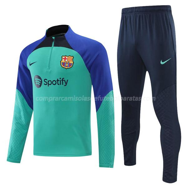 sweatshirt barcelona verde azul 2022-23