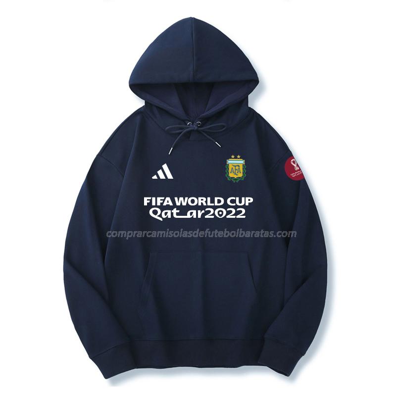 sweatshirt com carapuço argentina copa do mundo 221125a1 azul 2022