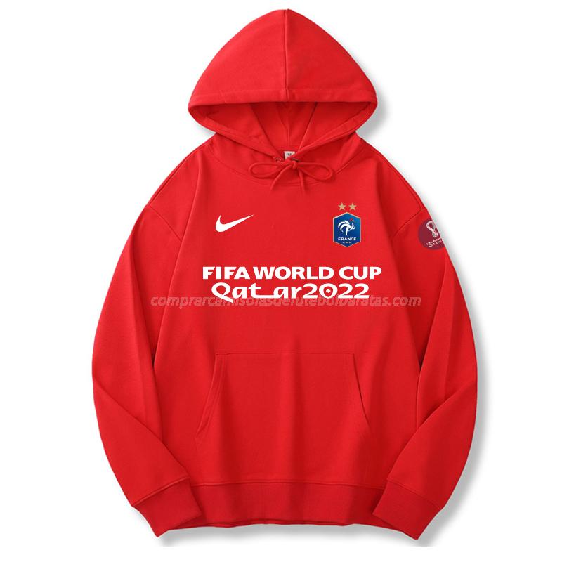 sweatshirt com carapuço frança copa do mundo 221125a1 vermelho 2022