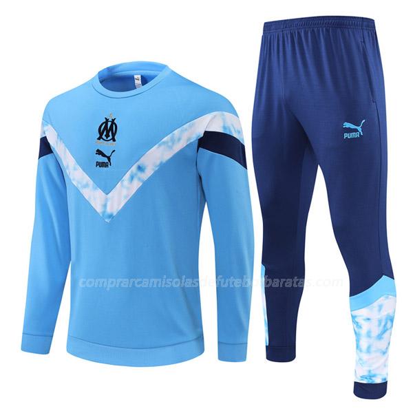 sweatshirt olympique de marsella azul claro 22820a 2022-23